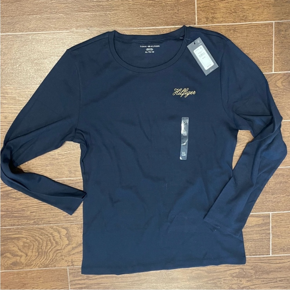 Tommy Hilfiger Classic navy long sleeve tee Shirt